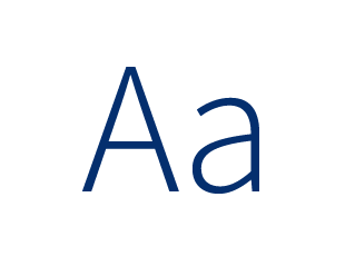 typography with the letter 'a' capitalized and lower case