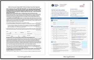 screen shot of new application