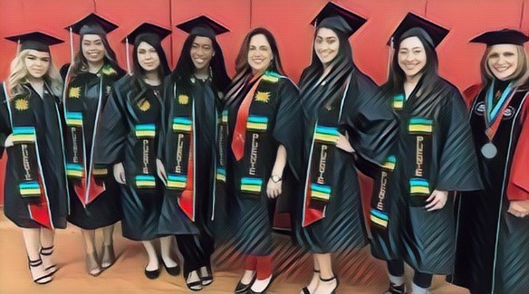 graduates in caps and gowns