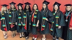 graduates in caps and gowns