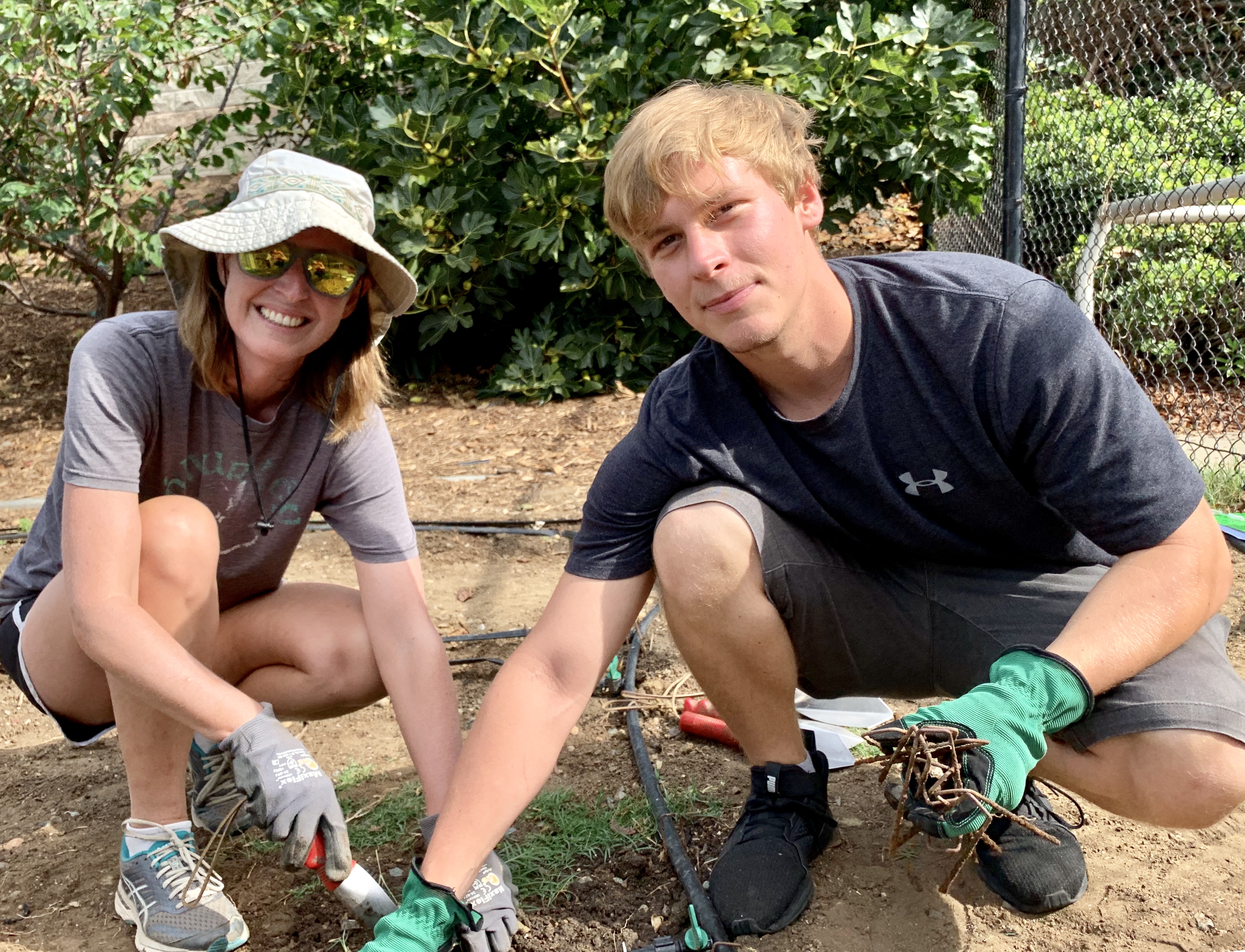 San Diego City College students at Seeds@City Urban Farm, which uses a campus farm in downtown San Diego as a classroom and laboratory for courses on urban agriculture.
