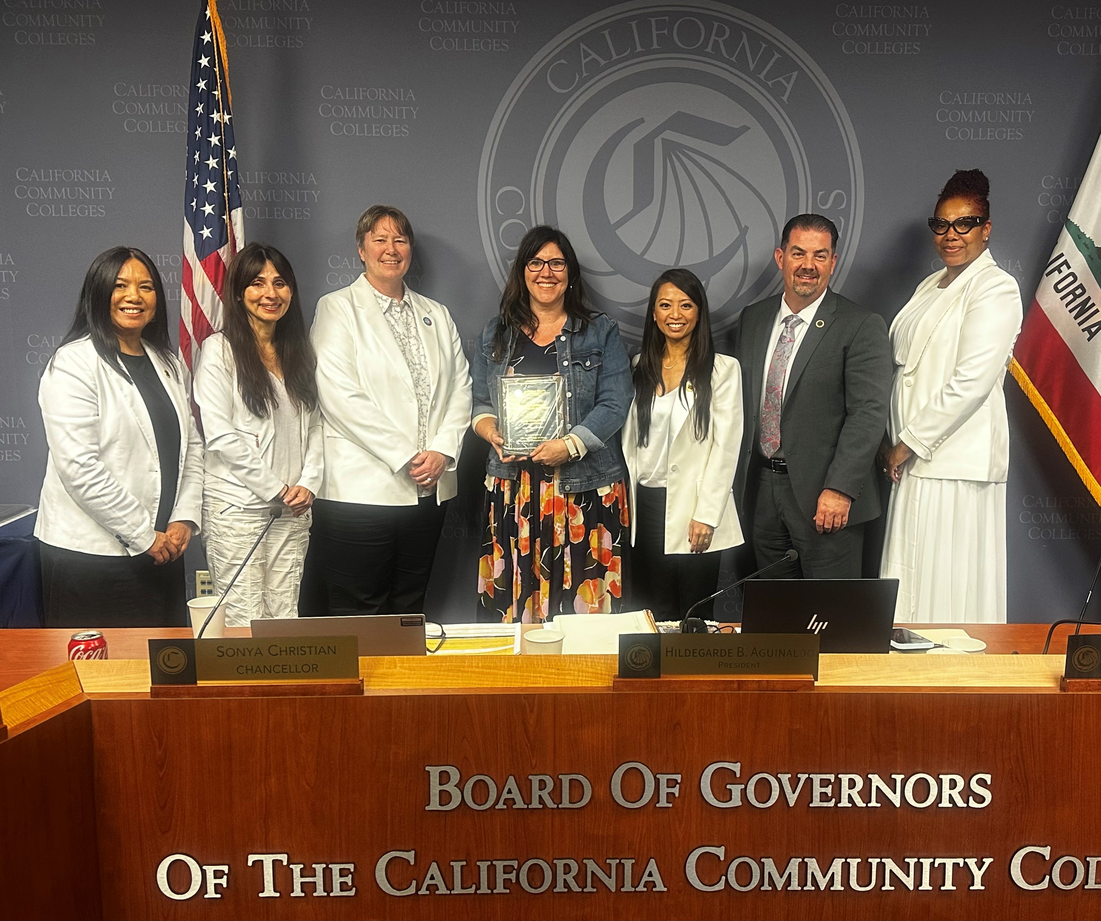The Hayward Award winners pose with members of the Board of Governors