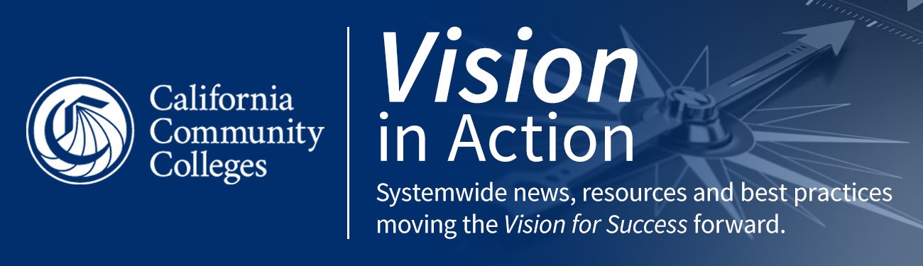 vision in action banner with logo and text